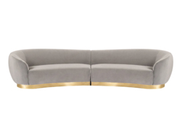 Equinox Six Seat Sofa – Dove Grey – Polished Chrome Base - thumbnail 6