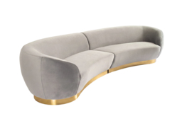 Equinox Six Seat Sofa – Dove Grey – Polished Chrome Base - thumbnail 8