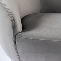 Equinox Six Seat Sofa – Dove Grey – Polished Chrome Base - thumbnail 9