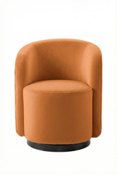 "West End Swivel  Dining Chair - Pumpkin – Black Base " - thumbnail 6