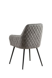 Watson Carver Chair - Grey - Faux Leather - thumbnail 4