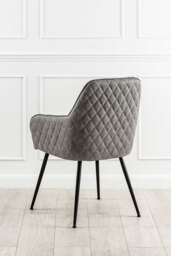 Watson Carver Chair - Grey - Faux Leather - thumbnail 5