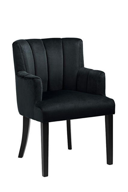"Hatfield Carver Chair - Black Velvet " - image 1