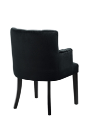 "Hatfield Carver Chair - Black Velvet               " - thumbnail 4
