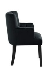 "Hatfield Carver Chair - Black Velvet               " - thumbnail 5