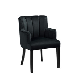 "Hatfield Carver Chair - Black Velvet               " - thumbnail 8