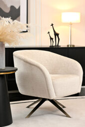 Brodie Swivel Chair – Light Taupe Chenille – Bronze Base - thumbnail 7