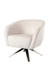 Brodie Swivel Chair – Light Taupe Chenille – Bronze Base - thumbnail 1