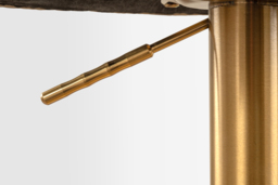 "Ella Bar Stool - Cream Faux Leather - Brass Base " - thumbnail 6