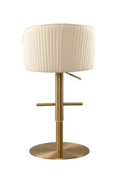 "Ella Bar Stool - Cream Faux Leather - Brass Base " - thumbnail 9