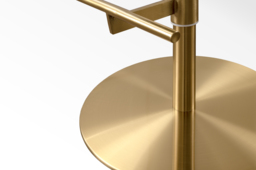 "Ella Bar Stool - Cream Faux Leather - Brass Base " - thumbnail 5