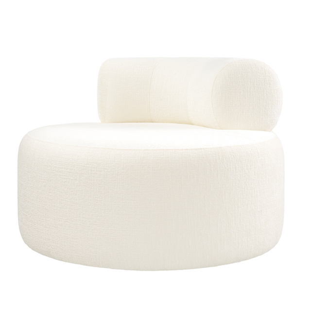 Rolls Swivel Chair Ivory Chenille - image 1