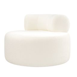 Rolls Swivel Chair Ivory Chenille