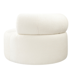 Rolls Swivel Chair Ivory Chenille - thumbnail 4