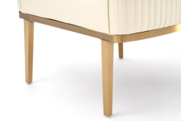 Ella Dining Chair Cream Faux Leather – Brass Base - thumbnail 5