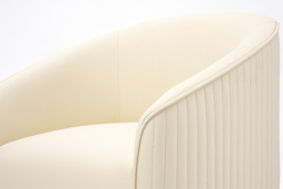Ella Dining Chair Cream Faux Leather – Brass Base - thumbnail 4