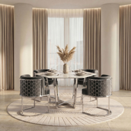 Alveare Dining Chair Silver - Smoke - thumbnail 3