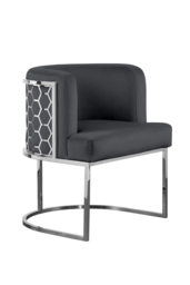 Alveare Dining Chair Silver - Smoke - thumbnail 4