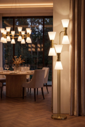 "Camille Floor Light Brass " - thumbnail 1