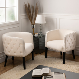Margonia Tub Chair - Sand White - thumbnail 2