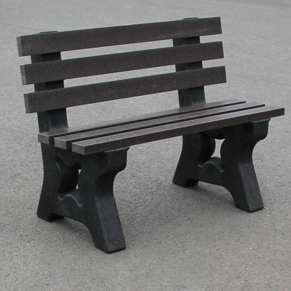 Recycled Plastic Park Seat - Brown - 1.2m