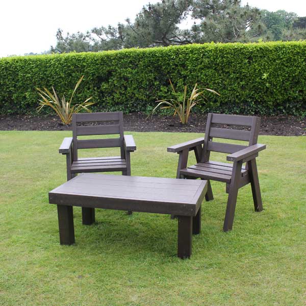 Recycled Plastic Coffee Table - Black