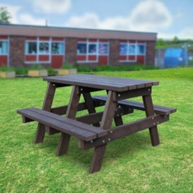 Recycled Plastic Junior Picnic Table - Brown - 1.2m