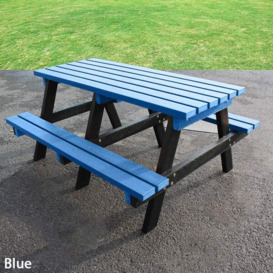 Recycled Plastic Junior Picnic Table - Blue - 1.2m