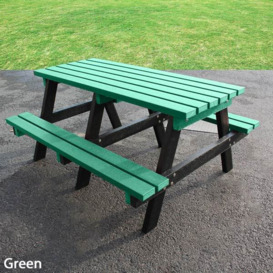 Recycled Plastic Junior Picnic Table - Green - 1.2m