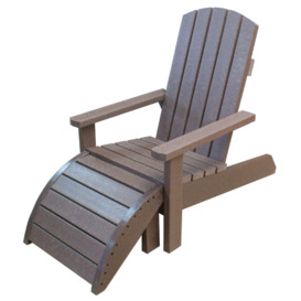 Recycled Plastic Recliner Chair - Brown