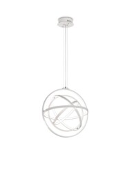 Orbital Ceiling Pendant Round 60cm, 4 Ring, 90W LED 3000K, 3250lm, RF Remote Control White - thumbnail 1
