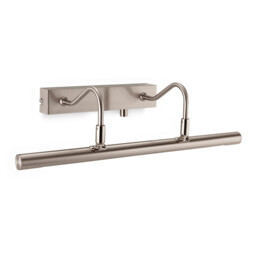 LED 1 Light Picture Wall Light c, w Dimmer Switch Brushed Steel