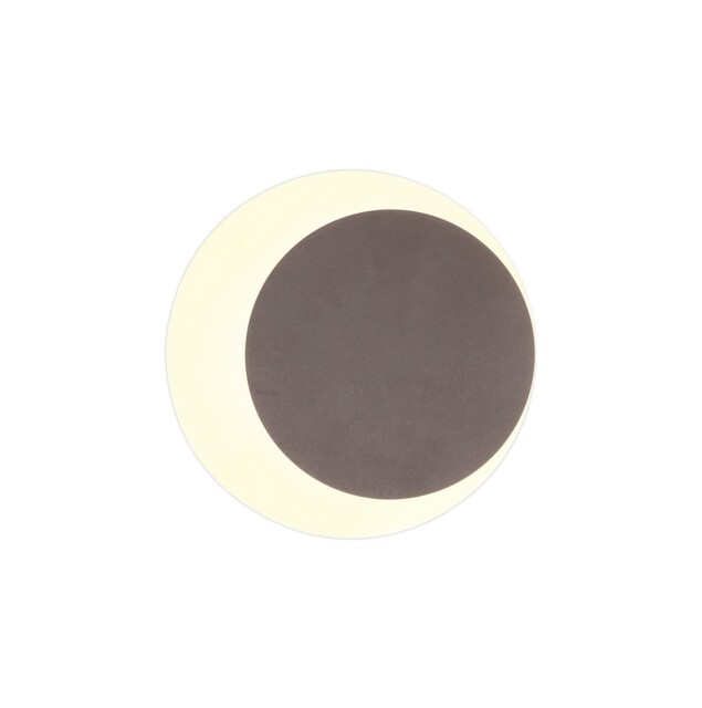 Altona Magnetic Base Wall Lamp, 12W LED 3000K 498lm, 15, 19cm Round Right Offset, Coffee, Acrylic Frosted Diffuser - image 1