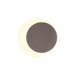 Altona Magnetic Base Wall Lamp, 12W LED 3000K 498lm, 15, 19cm Round Right Offset, Coffee, Acrylic Frosted Diffuser - thumbnail 1