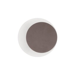 Altona Magnetic Base Wall Lamp, 12W LED 3000K 498lm, 15, 19cm Round Right Offset, Coffee, Acrylic Frosted Diffuser - thumbnail 3