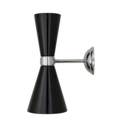 Cairo Wall Light, Chrome, Matt Black - thumbnail 5