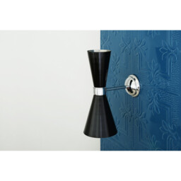 Cairo Wall Light, Chrome, Matt Black