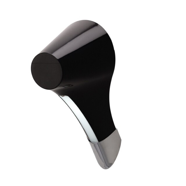 Ora Wall Lamp 1 Light E27, Gloss Black, White Acrylic, Polished Chrome - image 1