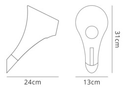 Ora Wall Lamp 1 Light E27, Gloss Black, White Acrylic, Polished Chrome - thumbnail 2