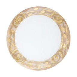 Serena Glass Decorative Flush Ceiling Light 4 Light 24 Carat Gold