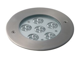 Iride Outdoor LED Dimmable Integrated Recessed Ground Lights Rgb, Stainless Steel, IP67