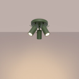 Ring Modern Ceiling Spotlight Cluster 3 Light Olive Green - thumbnail 3