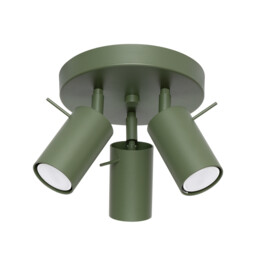 Ring Modern Ceiling Spotlight Cluster 3 Light Olive Green - thumbnail 1