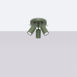 Ring Modern Ceiling Spotlight Cluster 3 Light Olive Green - thumbnail 2