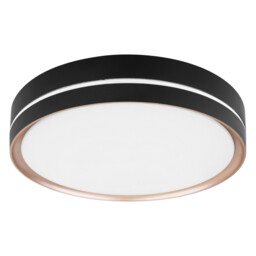 Manni 38.5cm Integrated LED Semi Flush Ceiling Light Black LED Dimmable 2700-6500K Remote Control - thumbnail 2