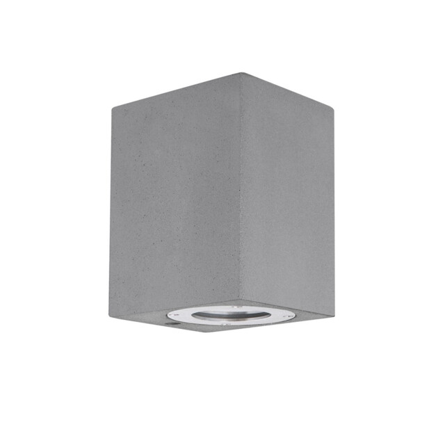 Fuento Outdoor Down Wall Lamp Grey Concrete Glass LED GU10 1x7W IP65 - image 1