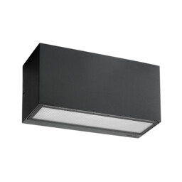 Asker 1 Light Outdoor Up / Down Wall Lantern Light Graphite IP65, E27