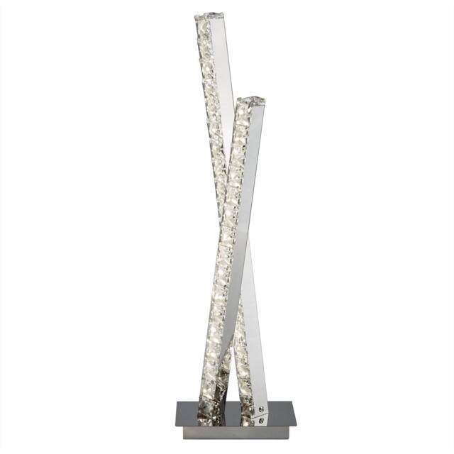 Clover LED 2 Light Table Lamp Chrome with Crystal Glass - image 1