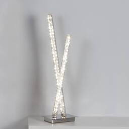 Clover LED 2 Light Table Lamp Chrome with Crystal Glass - thumbnail 2