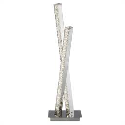 Clover LED 2 Light Table Lamp Chrome with Crystal Glass - thumbnail 1